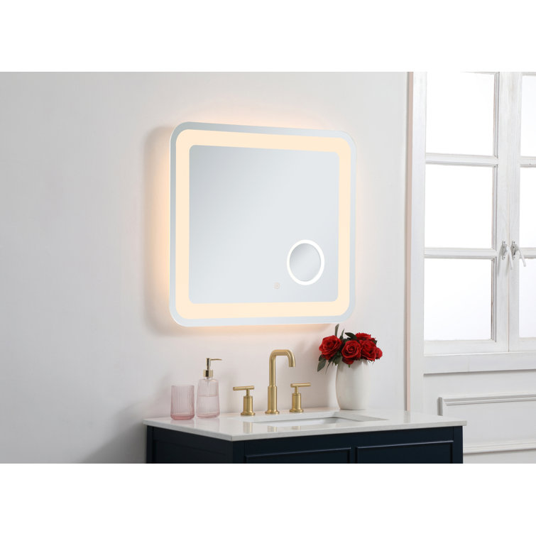 Celalettin Hardwired LED mirror with magnifier and colour changing temperature 3000K/4200K/6000K