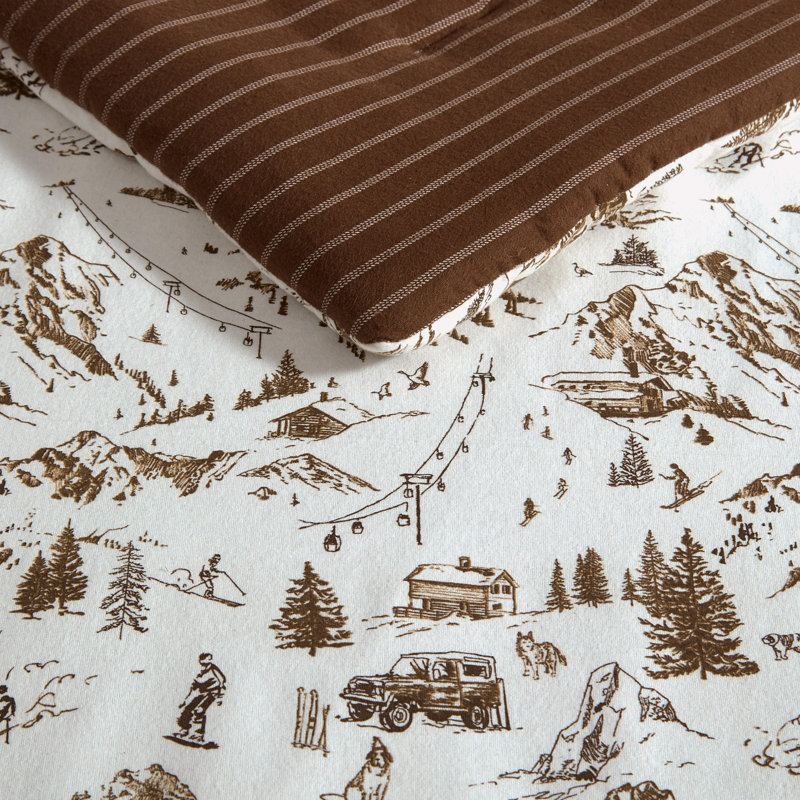 Ensemble d'édredon réversible en coton Eddie Bauer, Très grand lit