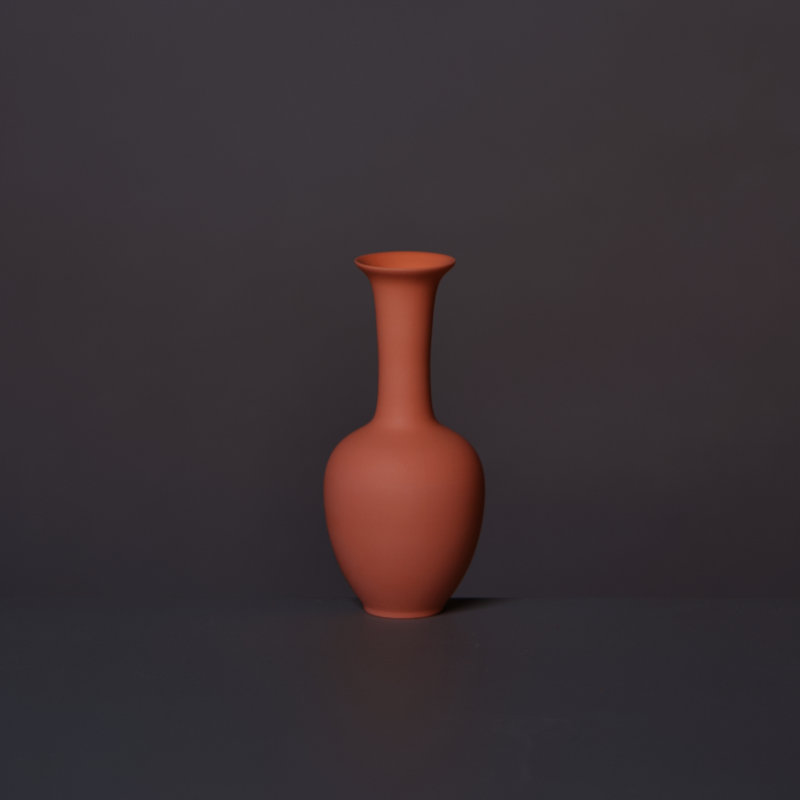 Vase miniature lotus en porcelaine mate, Orange