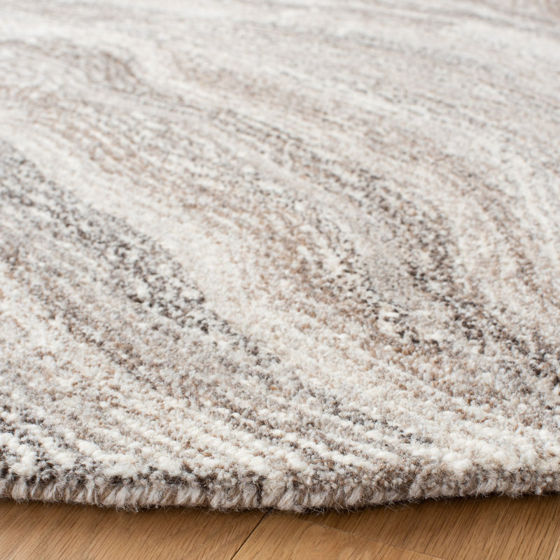 Rackley Hand Tufted Wool And Cotton With Latex Abstract Rug, Rectangle 6' x 9'