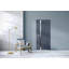 Porte d'entrée extérieure prémontée en acier Cynex 6777, inserts en acier inoxydable gris, style moderne, peint, largeur 81 cm x hauteur 203 cm, ouverture vers l'extérieur à gauche.-93484029-93484038-93484014