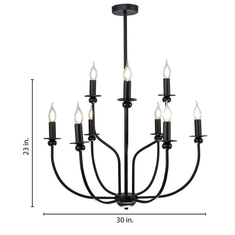 Teaticket 9 - Light Dimmable Candle Chandelier