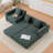  98.8" Modular Sleeper Sofa Bed Compression Foam Sofa Foldable Floor Couch With Side Pockets And 3 Pillows - No Assembly Required-2077855923