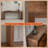 64" Retro Solid Wood Console Table - Narrow Sofa Table Behind Couch (Entryway Hallway Table with Waterproof Top)