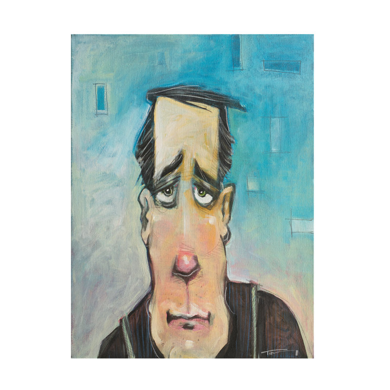 Œuvre sur toile, Bob Tim Nyberg, M. Smith attend la prochaine chose, H 14 po x l 19 po