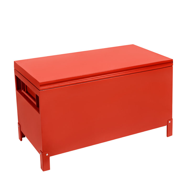 Boîte à outils de 36 po en acier robuste pour lit de camion - coffre de rangement imperméable et verrouillable avec poignées latérales, fabrication en fer (36 x 15 x 15, sans tiroirs)