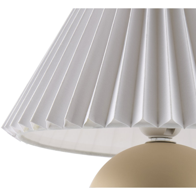 Lampe de table Aguilera, Empire plissé, Beige