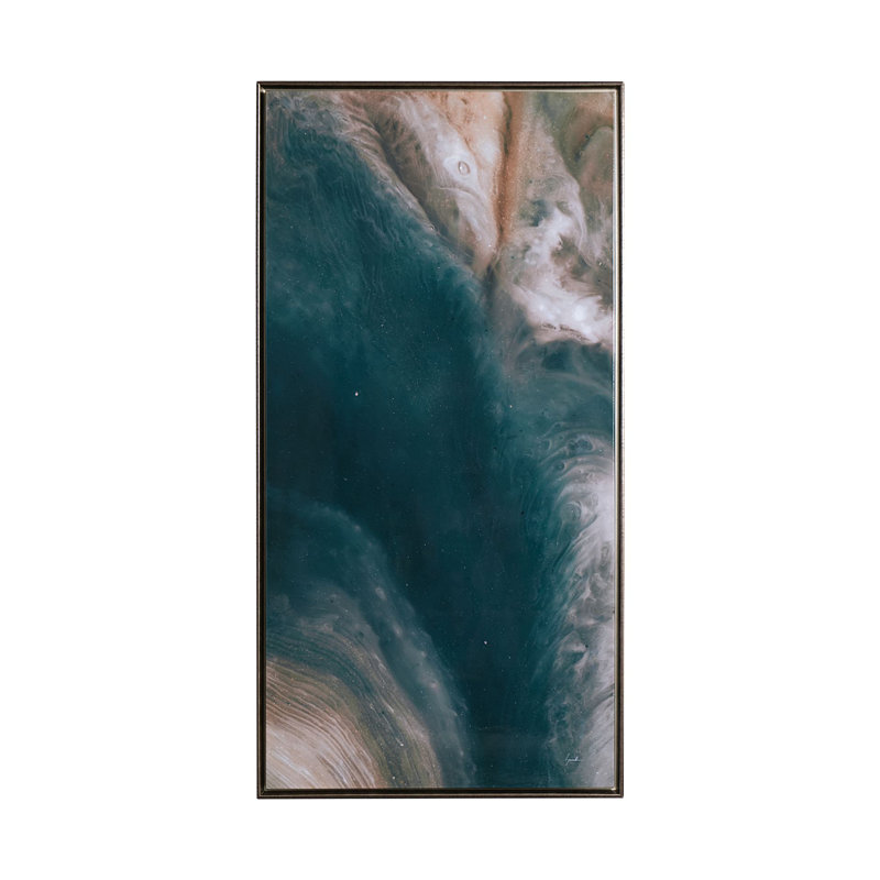 Oasis II, œuvre d'art sur toile encadrée à la main, 40.0L x 1.5W x 80.0H, Noir, Oasis II