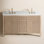 Lala 60" Double Bathroom Vanity with Grain White Engineered Stone Countertop without Mirror