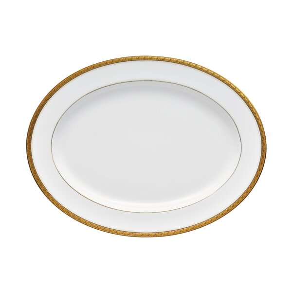 Noritake Charlotta Oval Platter - White/Gold