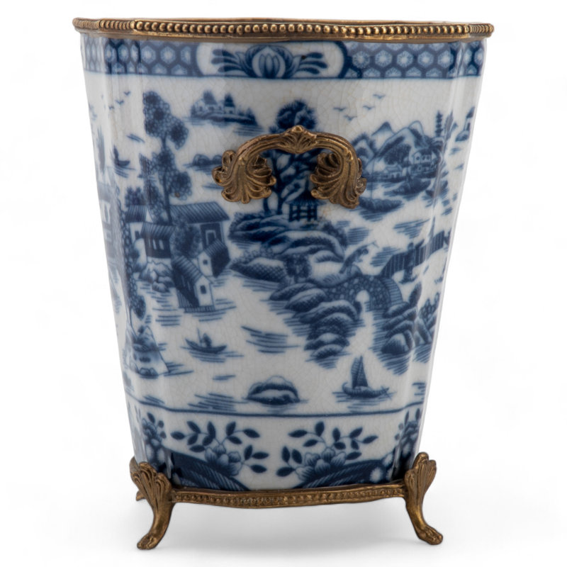Blue Willow Handmade Planter