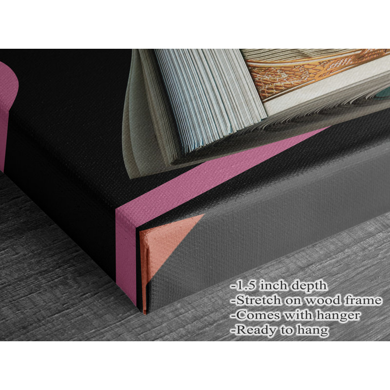 Stack of Money Dollar Bills Canvas Art Print