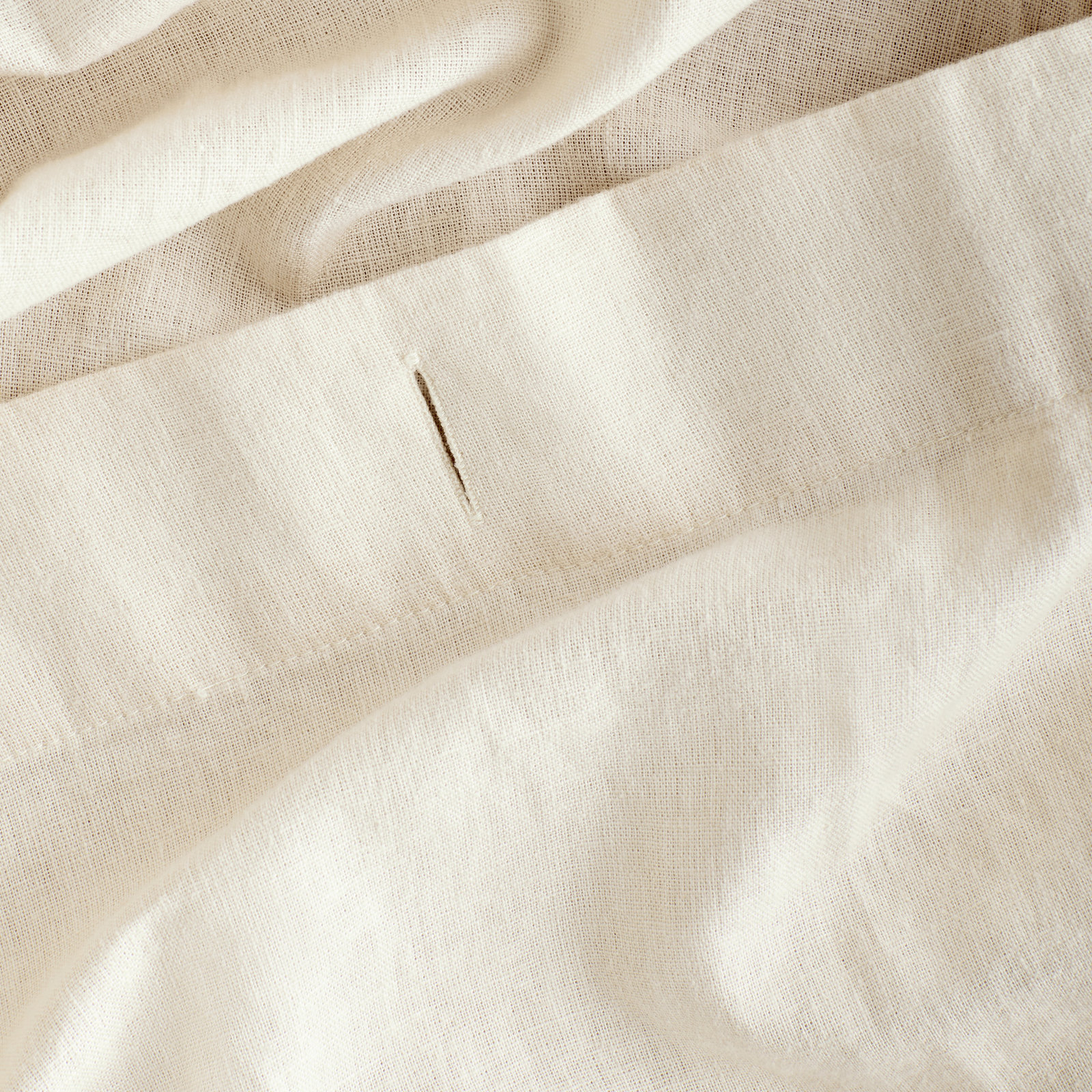 Jeffen Linen Blend Shower Curtain, Ivory