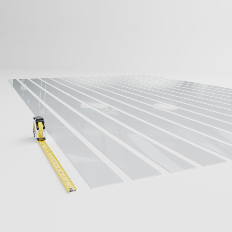 Adjustable Acrylic Slat Wall Panel Kit, 94" H x 45" W, White