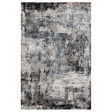 Abstract Area Rug in Gray