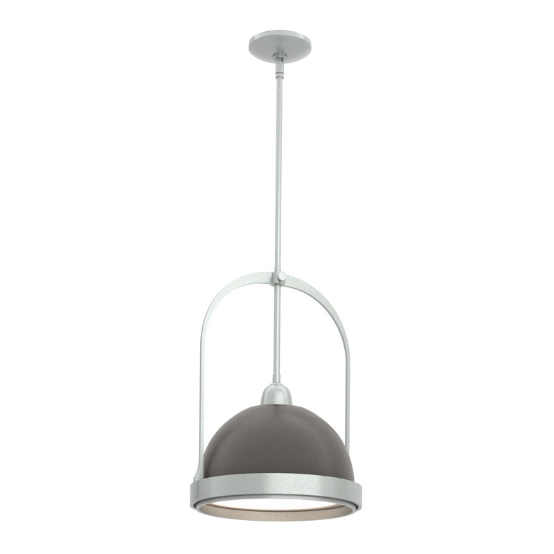 Atlas 1 - Light Single Dome Pendant, Vintage Platinum, Dark Smoke