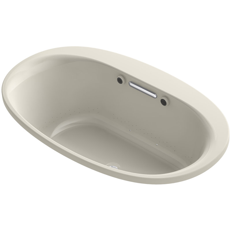 Underscore Oval Drop-in Bubblemassage Air Bath with Bask Heated Surface, Banc de sable