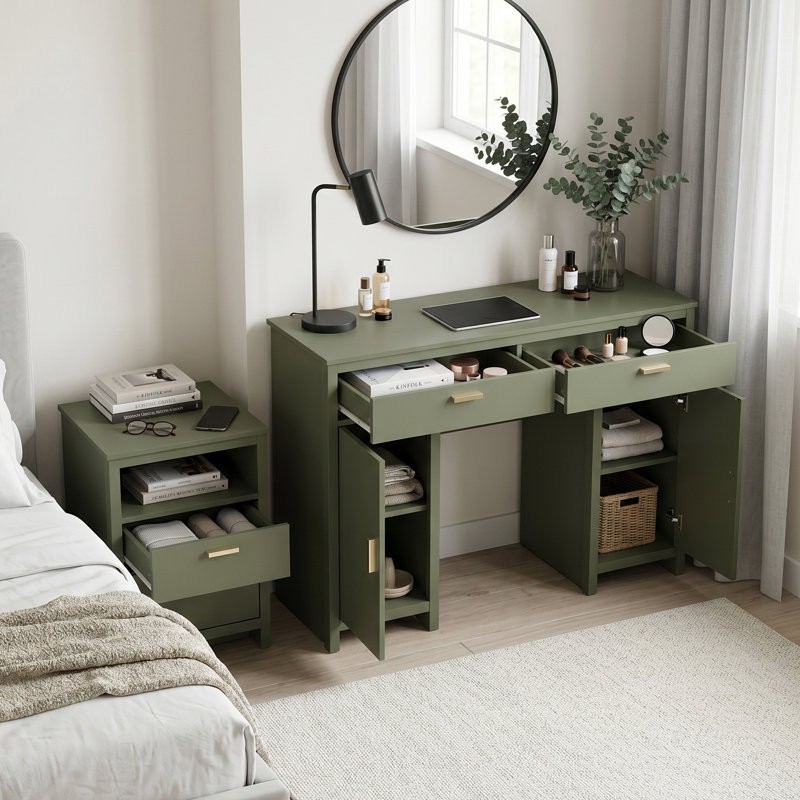 Connie Luxe Bedroom Duo, Kale Green