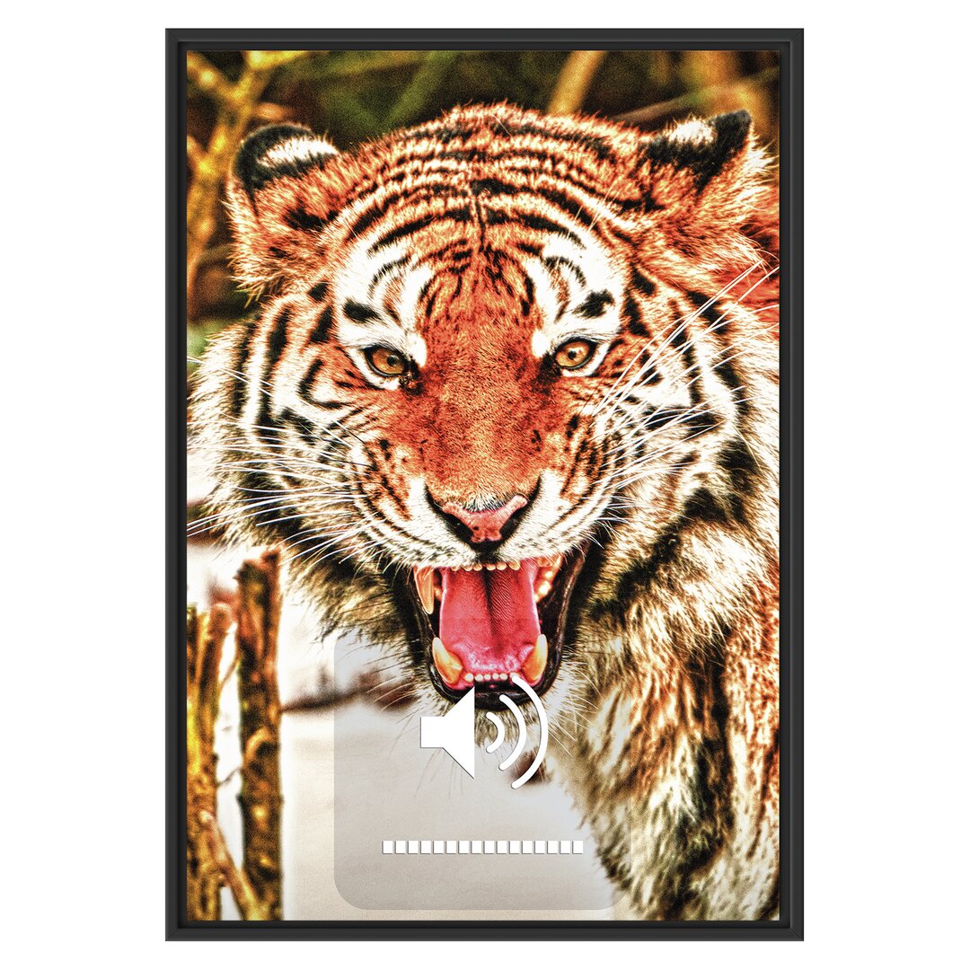 Gerahmtes Wandbild Tiger-scream