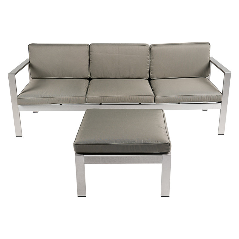 Cleste 79.13'' Aluminum Outdoor Patio Sectional Set