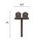 Balmoral Duo Mount Mailbox /w/ Personalized Door Medallion (2 Mailboxes,  Duo Mount Post, 2 Door Medallions)-247468875-247801193
