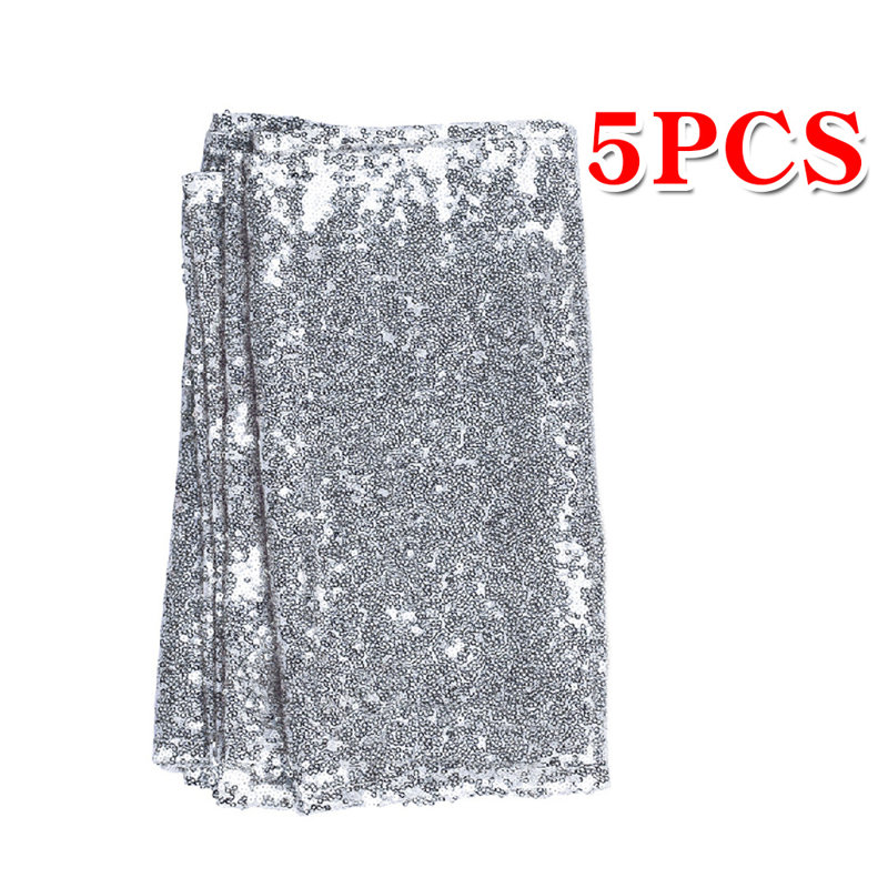 Chemin de table jetables poly-Coated scintillant paillettes, Argent