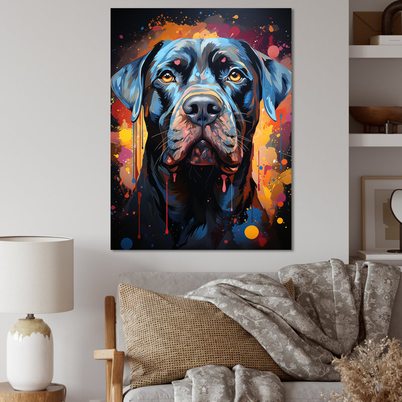 Cane Corso Confidence II sur toile, Toile tendue, H 32 po x l 16 po x P 1 po