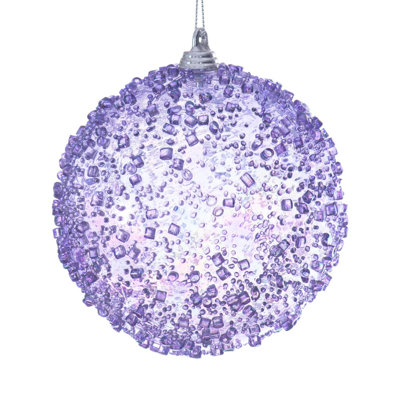4" Iridescent Bead Ball. Includes 3 ornaments per bag.