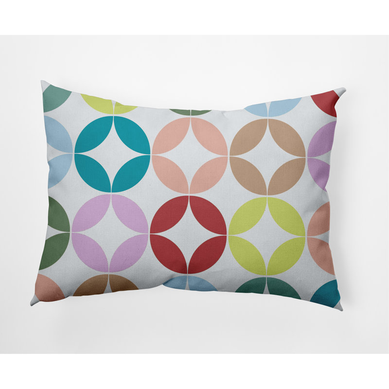 Coussin décoratif, Rouge / bleu ciel / lilas / brun clair