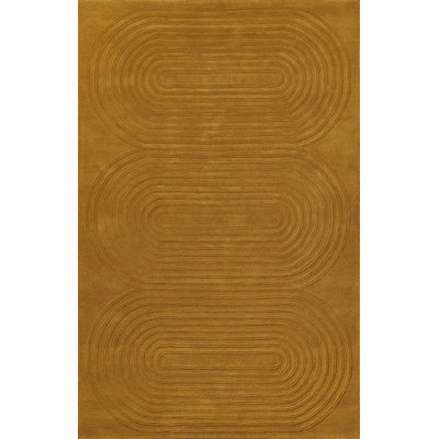 Tapis doré en laine tissé à la main Tillie
