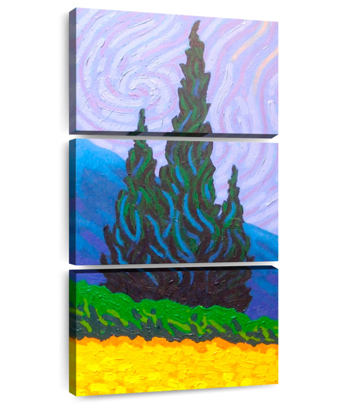 Hommage à Van Gogh II, H 32 po x l 15 po