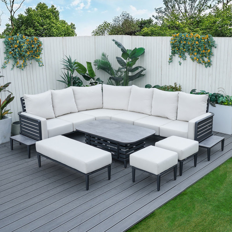 Steaven 10-Piece Patio Sets With Coffee Table