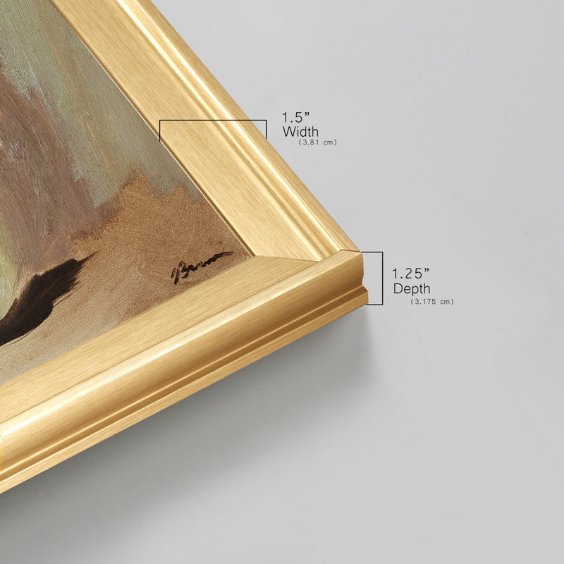 " Perfect Peonies " Painting Print, Gold Framed, 30.5" H x 30.5" W x 1.5" D