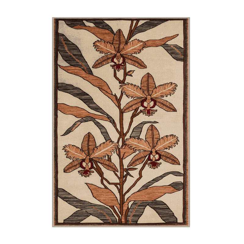  Tapis lavable péruvien Inca Orchid Dogs, Rectangle 7 pi x 9 pi