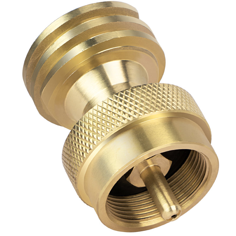 Adaptateur de réservoir de propane en laiton massif pour convertisseur de 20 lb à 1 lb