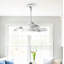 Ventilateur de plafond rétractable à pales avec lumière Whisper-Quiet-130156511