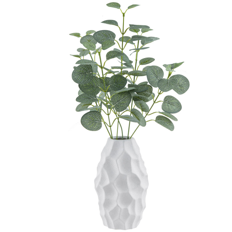 Table Ceramic Matte White Flower Vase