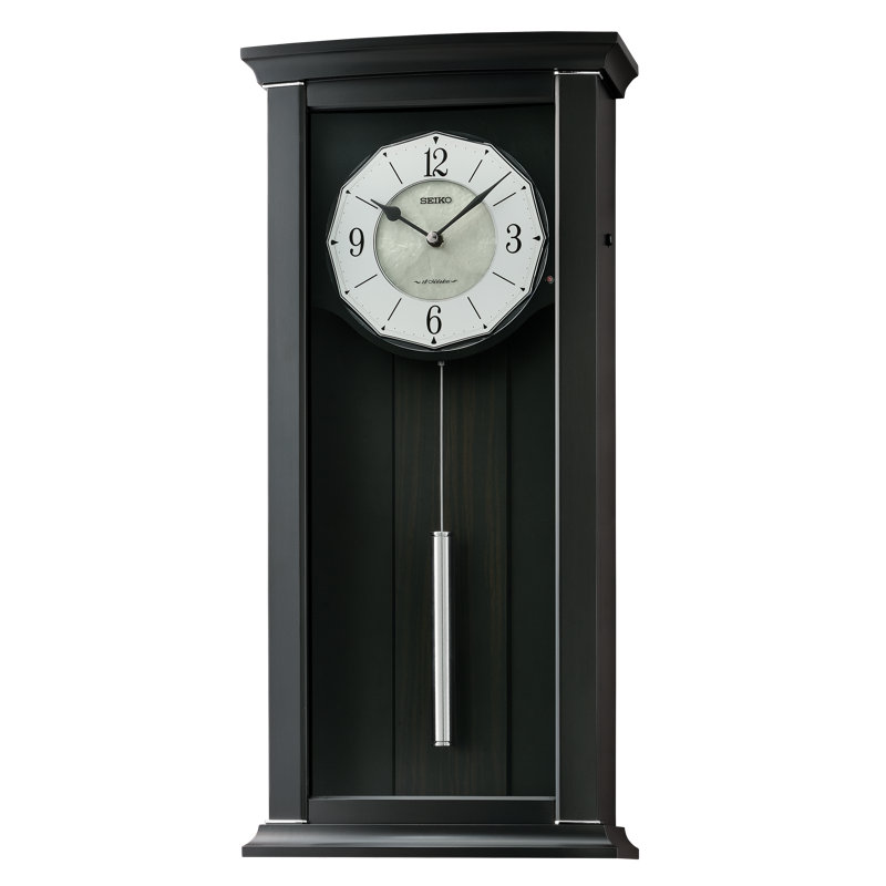 QXM605KLH Pendulum Melodies Clock, Black