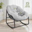Chaise berçante surdimensionnée avec coussin-777503146