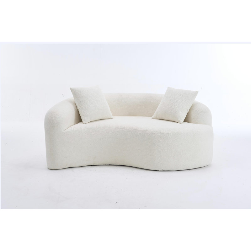 Canapé modulaire S-Curved Chenille, Blanc