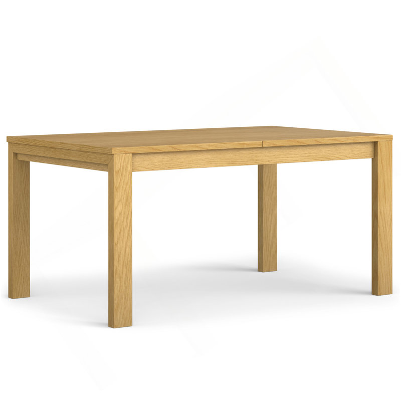 Wilson 60-76 Inch X 36 Inch Rectangle Transitional Extendable Dining Table In Oak Veneer, Oak