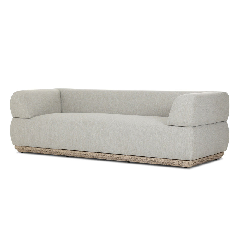 Evander Outdoor Sofa-96"-Ramiro Ecru