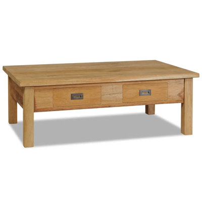 Kingston Solid Wood Four Leg Coffee Table with Storage