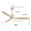 Ventilateur de plafond intérieur à profil bas de 52 pouces avec ensemble d'éclairage et télécommande pour salon-1479808986-1479808984