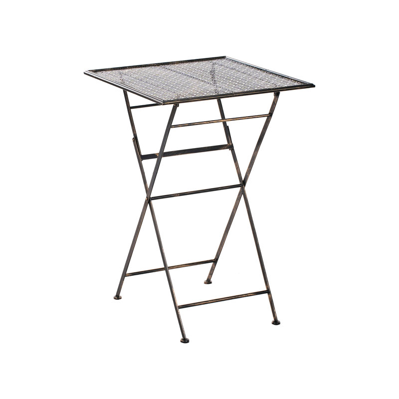 BORMIO Square Metal Folding Outdoor Bar Table , 60cm cm W 60cm cm D