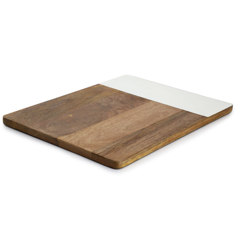 Plateau de service rectangulaire en bois 16 pouces