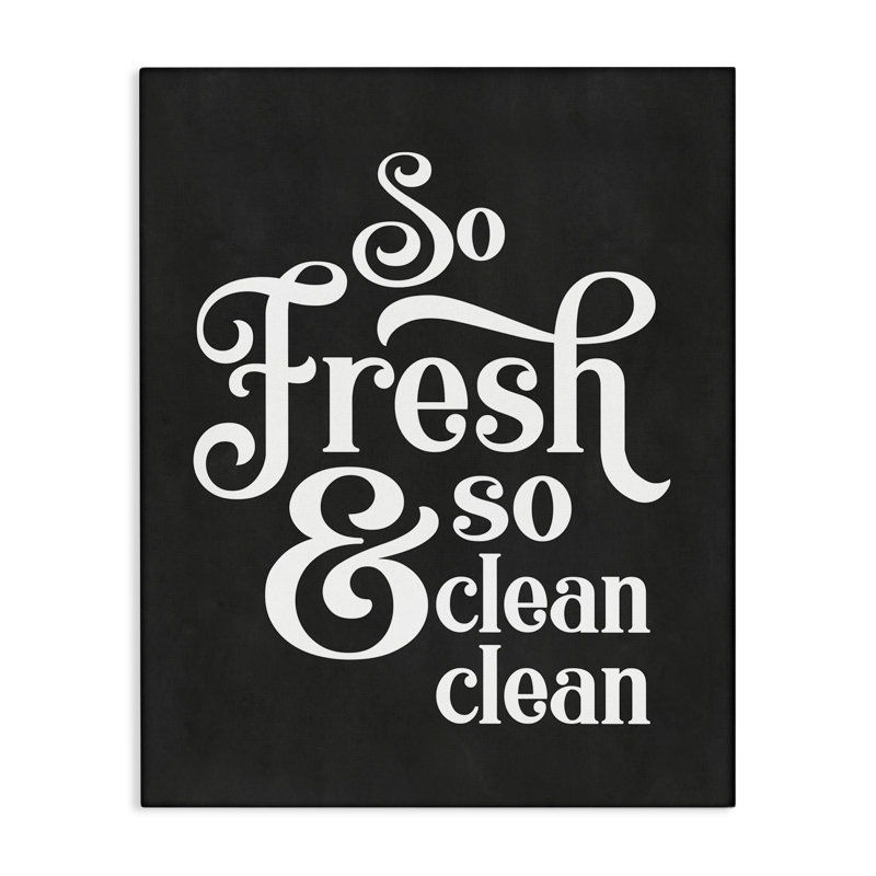 «So Fresh So Clean Laundry Laundry Vintage» par Lettered and Lined - Art textuel, H 48 po x l 36 po