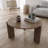 Claremont 30" Round Solid Wood Coffee Table - Chunky 3-Leg Mid-Century Modern Circle Tea Table-990565556