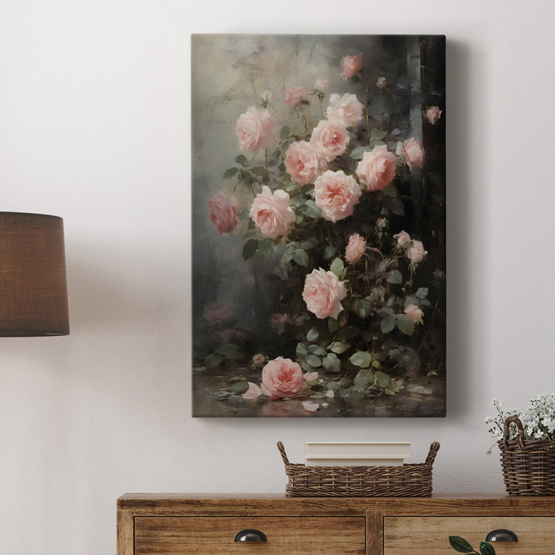 Imprimé floral rétro CCII - galerie Cavas, H 60 po x l 40 po