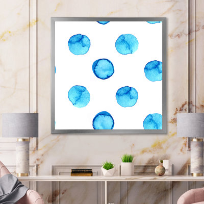 Pois bleu clair - peinture sur toile